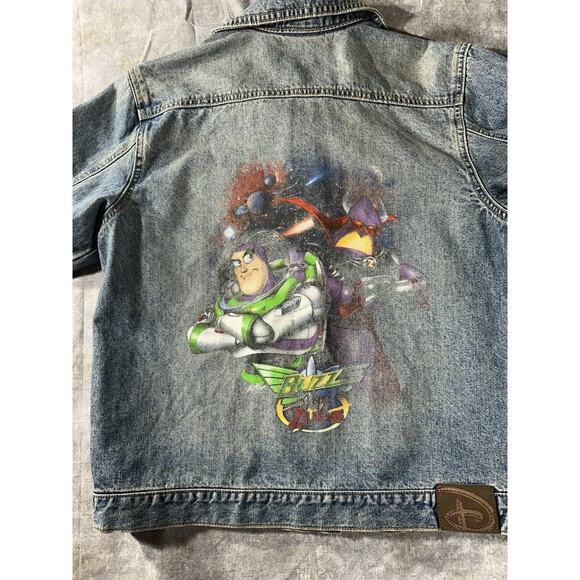 Vintage Disney Store Buzz Lightyear Denim Jacket Unisex Kids 10-12 - Picture 1 of 10